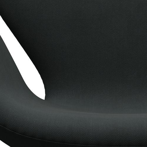 Fritz Hansen Swan Lounge Chair, Satin Brushed Aluminium/Steelcut Carbon