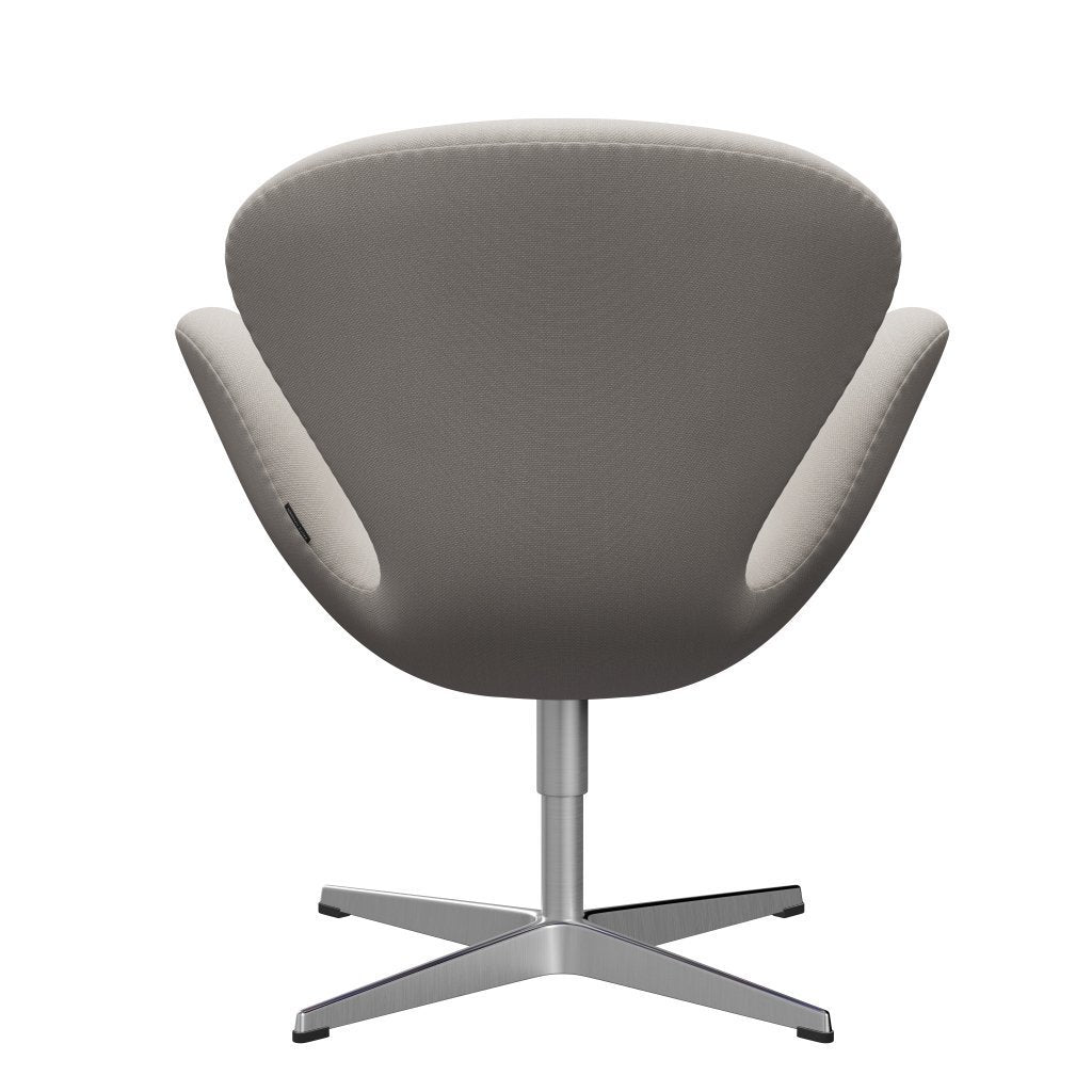 Fritz Hansen Swan Lounge Chair, Satin Brushed Aluminium/Steelcut Wool White