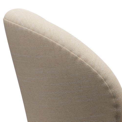 Fritz Hansen Swan Lounge Chair, Satin Brushed Aluminium/Sunniva Cream/Sand