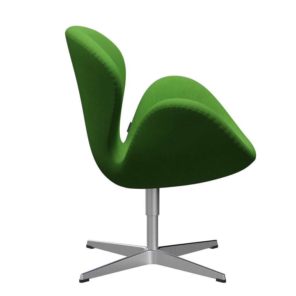 Fritz Hansen Swan Lounge Chair, Satin Brushed Aluminium/Tonus Light Green