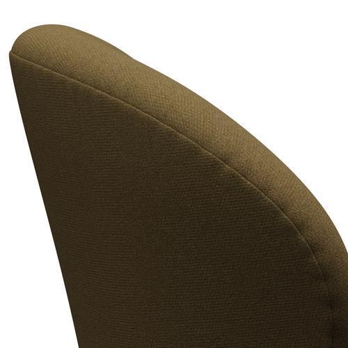 Fritz Hansen Swan Sallo -Lounge, satynowy szczotkowany aluminium/tonus khaki zielony