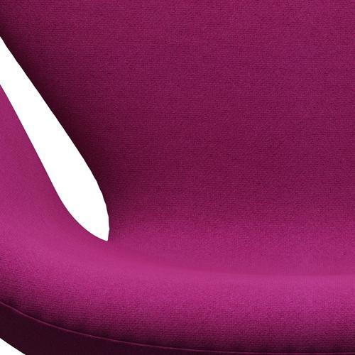 Fritz Hansen Swan Lounge Chair, Satin Brushed Aluminium/Tonus Pink