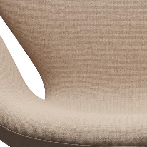 Fritz Hansen Swan Lounge Chair, Satin Brushed Aluminium/Tonus Sand