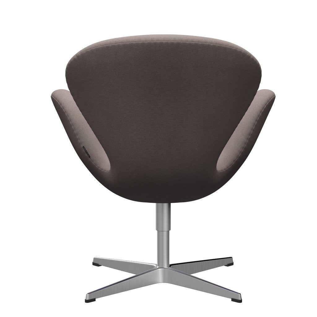 Fritz Hansen Swan Lounge Chair, Satin Brushed Aluminium/Tonus Dusty Sand