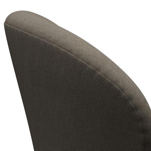 Fritz Hansen Swan Lounge Chair, Satin Brushed Aluminium/Tonus Dusty Brown