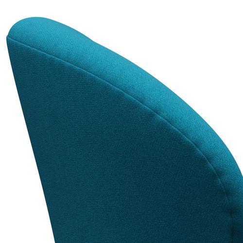 Fritz Hansen Swan Sallo -Lounge, satynowy szczotkowany aluminium/Tonus Turquoise