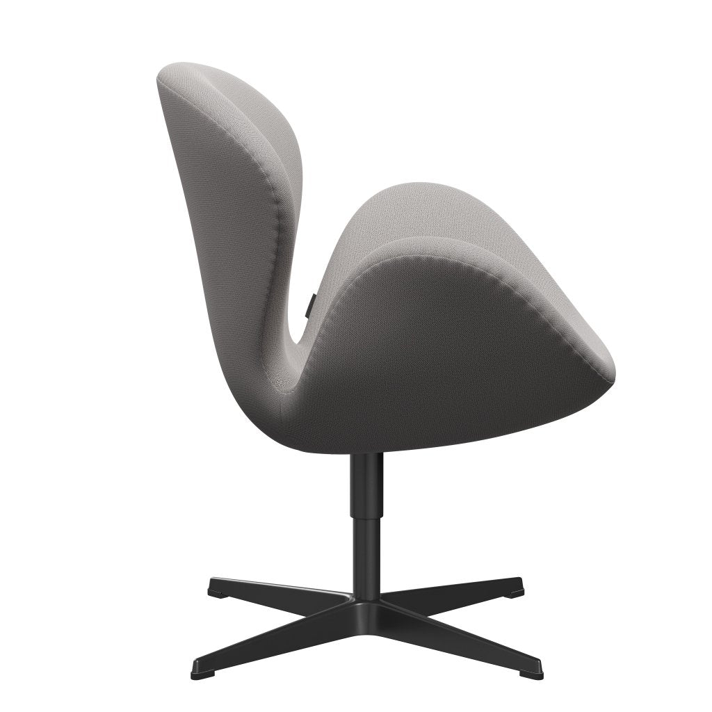 Fritz Hansen Swan Lounge Chair, Black Lacquered/Capture Grey