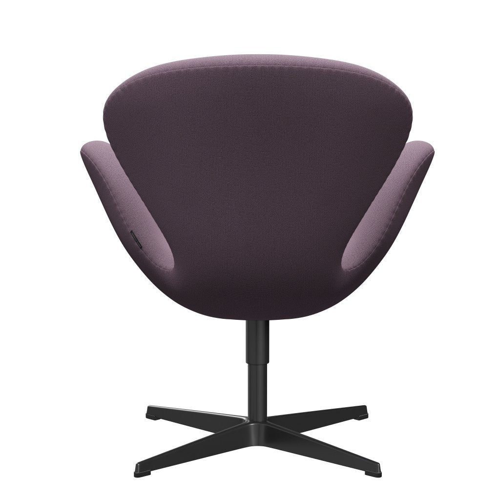 Fritz Hansen Swan Lounge, czarny lakier/Capture Violet/Brown