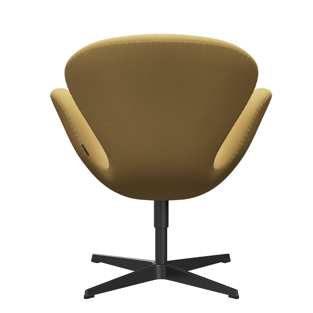 Fritz Hansen Swan Lounge Chair, Black Lacquered/Christianshavn Yellow