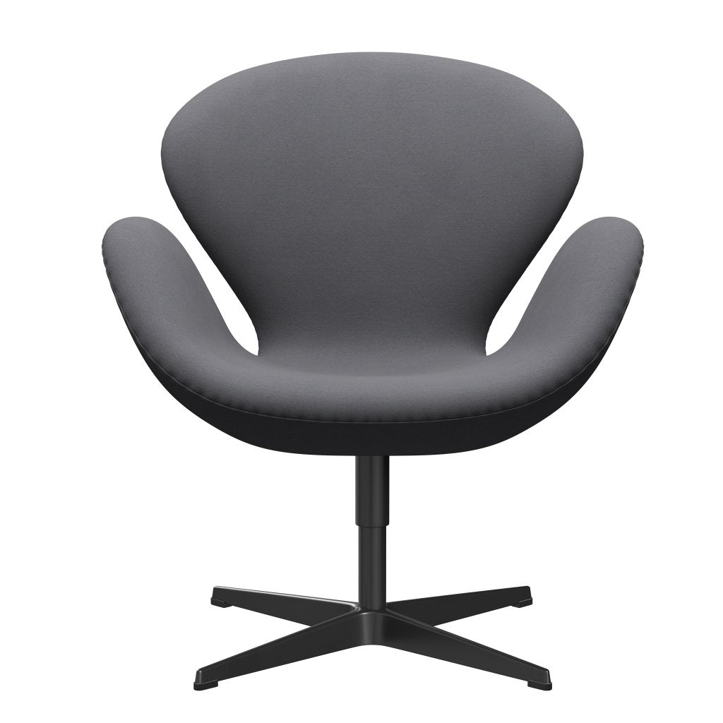 Fritz Hansen Swan Lounge Chair, Black Lacquered/Comfort Grey (01012)