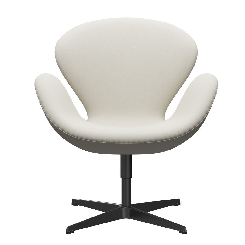 Fritz Hansen Swan Lounge Chair, Black Lacquered/Comfort Light Grey