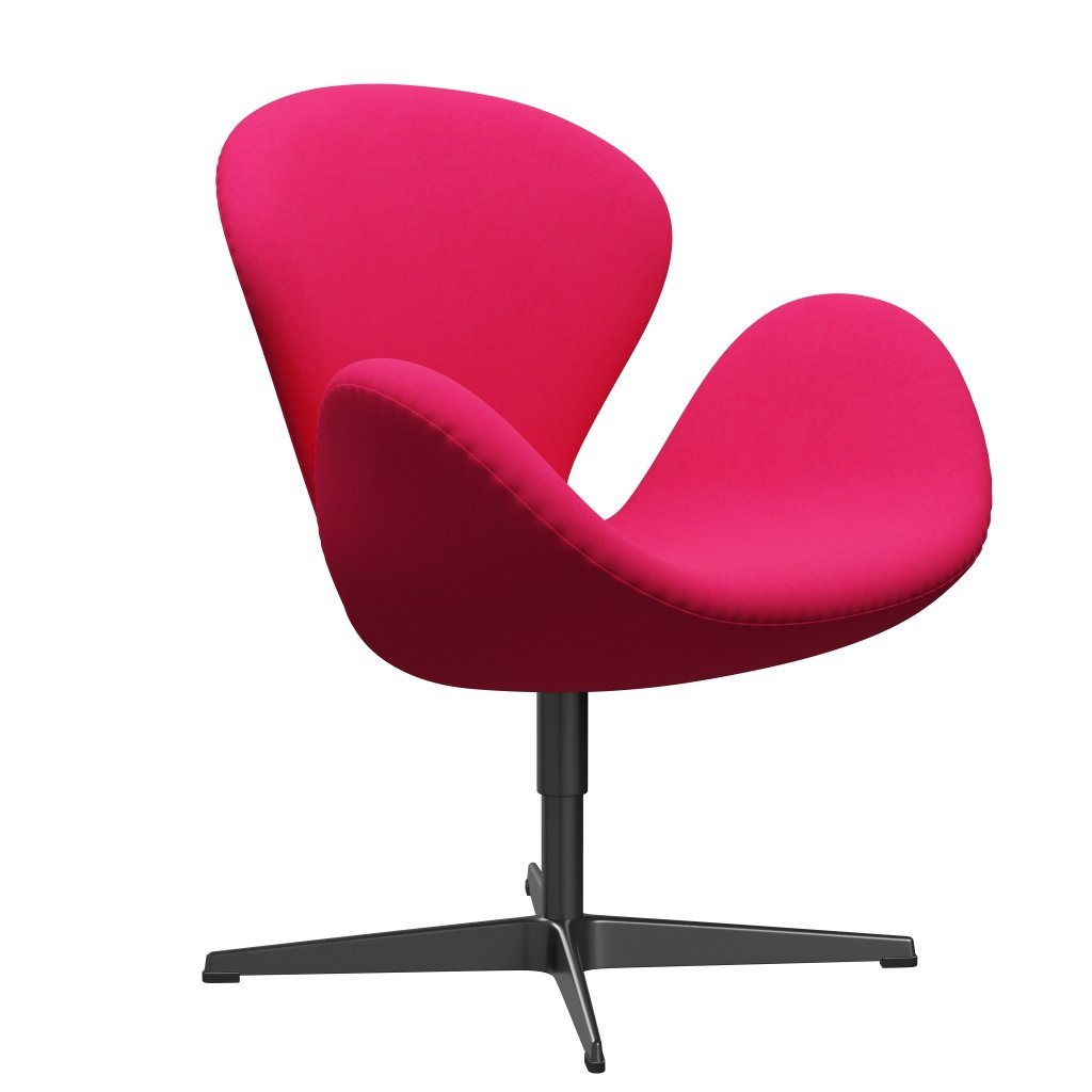 Fritz Hansen Swan Lounge Chair, Black Lacquered/Comfort Pink