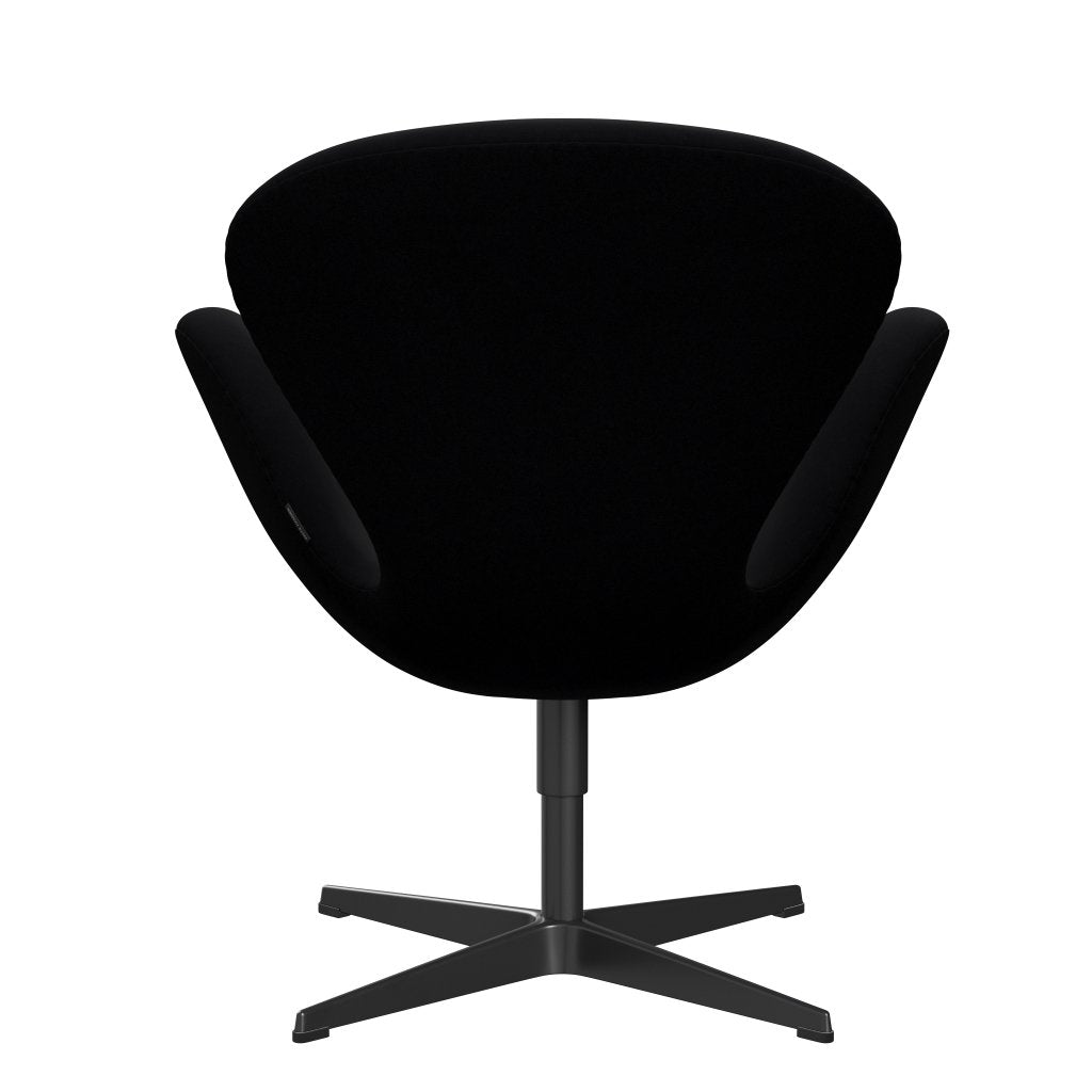 Fritz Hansen Swan Lounge Chair, Black Lacquered/Comfort Black (00050)