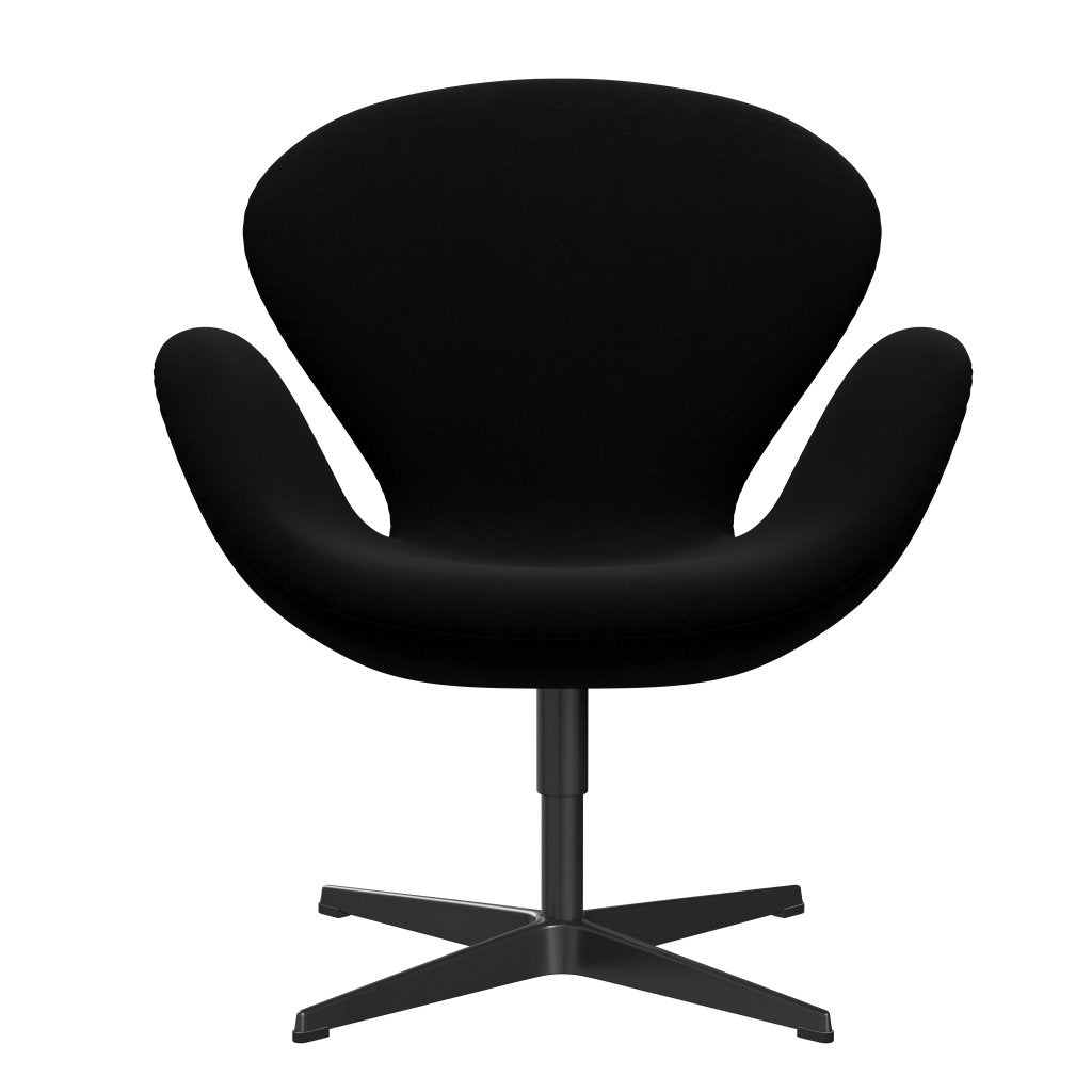 Fritz Hansen Swan Lounge Chair, Black Lacquered/Comfort Black (00050)