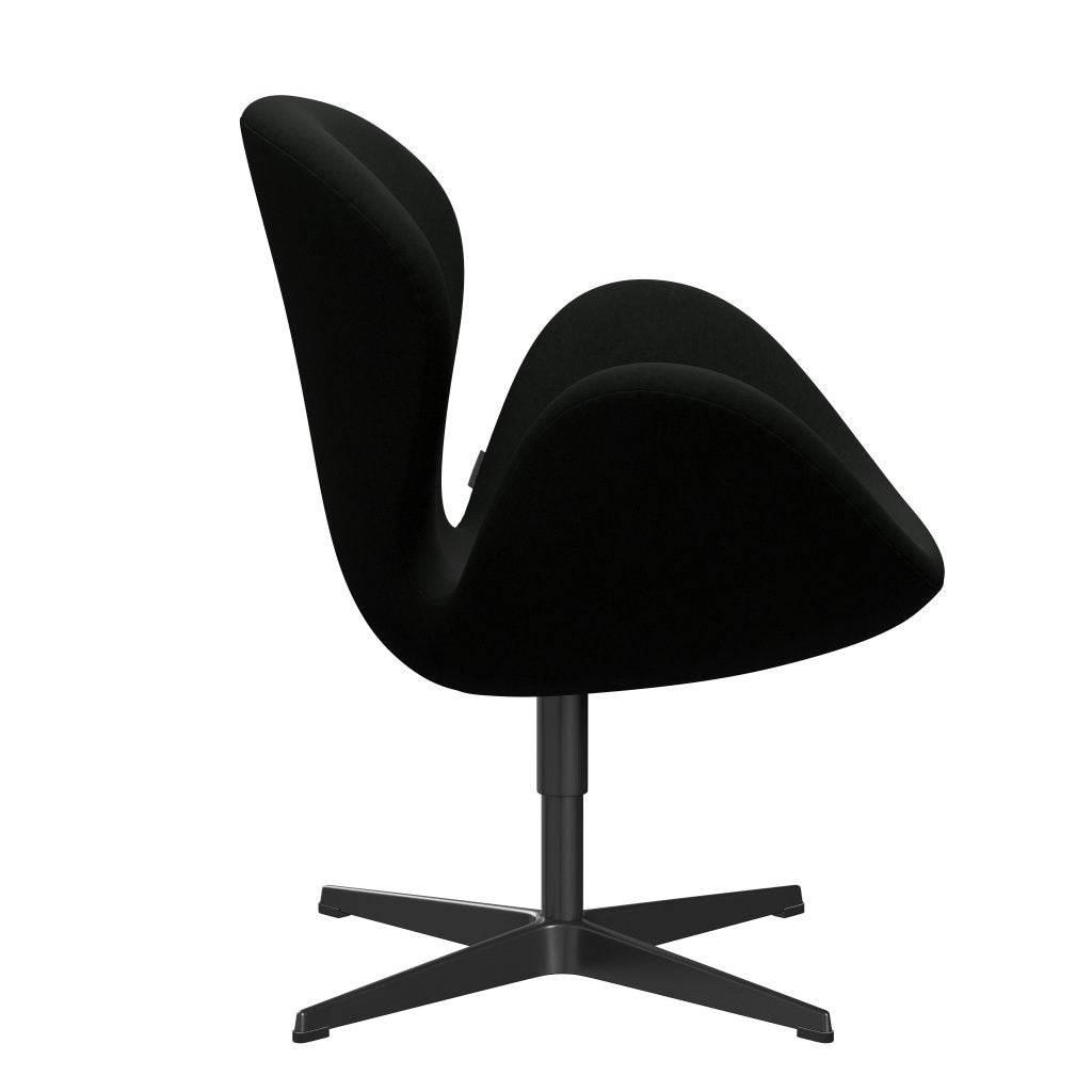 Fritz Hansen Swan Lounge Chair, Black Lacquered/Comfort Black (60009)