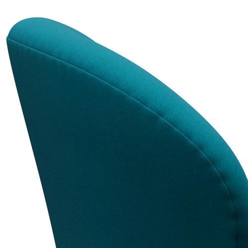 Fritz Hansen Swan Lounge Fotela, Czarny Lakier/Comfort Turquoise (67002)