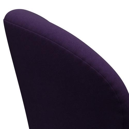 Fritz Hansen Swan Lounge Chair, Black Lacquered/Comfort Violet Dark