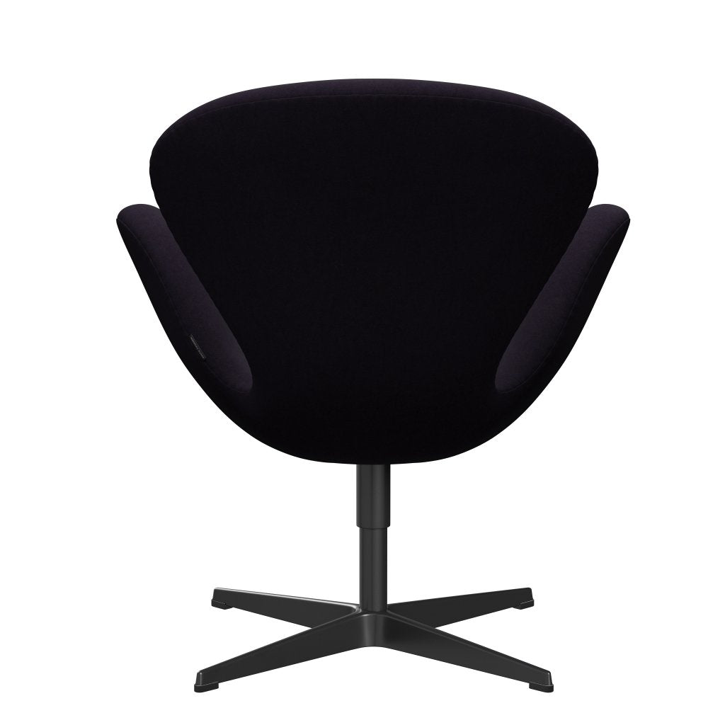 FRITZ HANSEN SWAN SALOUNGE, czarny lakier/komfort fioletowy czerwony