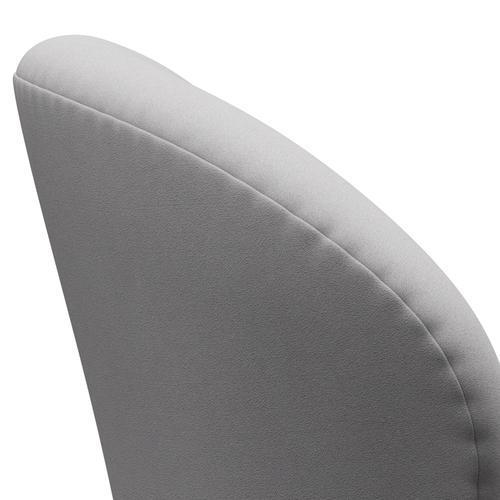 Fritz Hansen Swan Lounge Chair, Black Lacquered/Comfort White/Grey