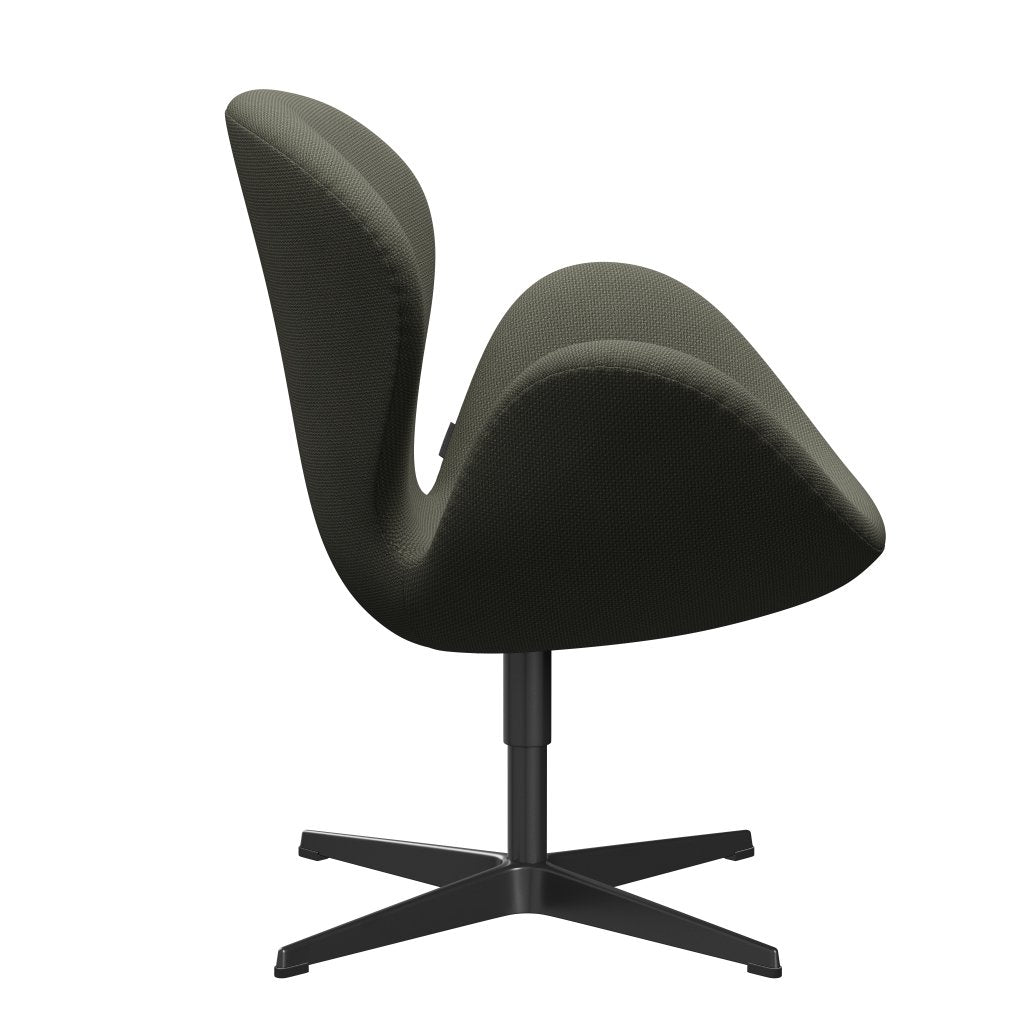 Fritz Hansen Swan Lounge, czarny lakier/Diablo Warm Grey