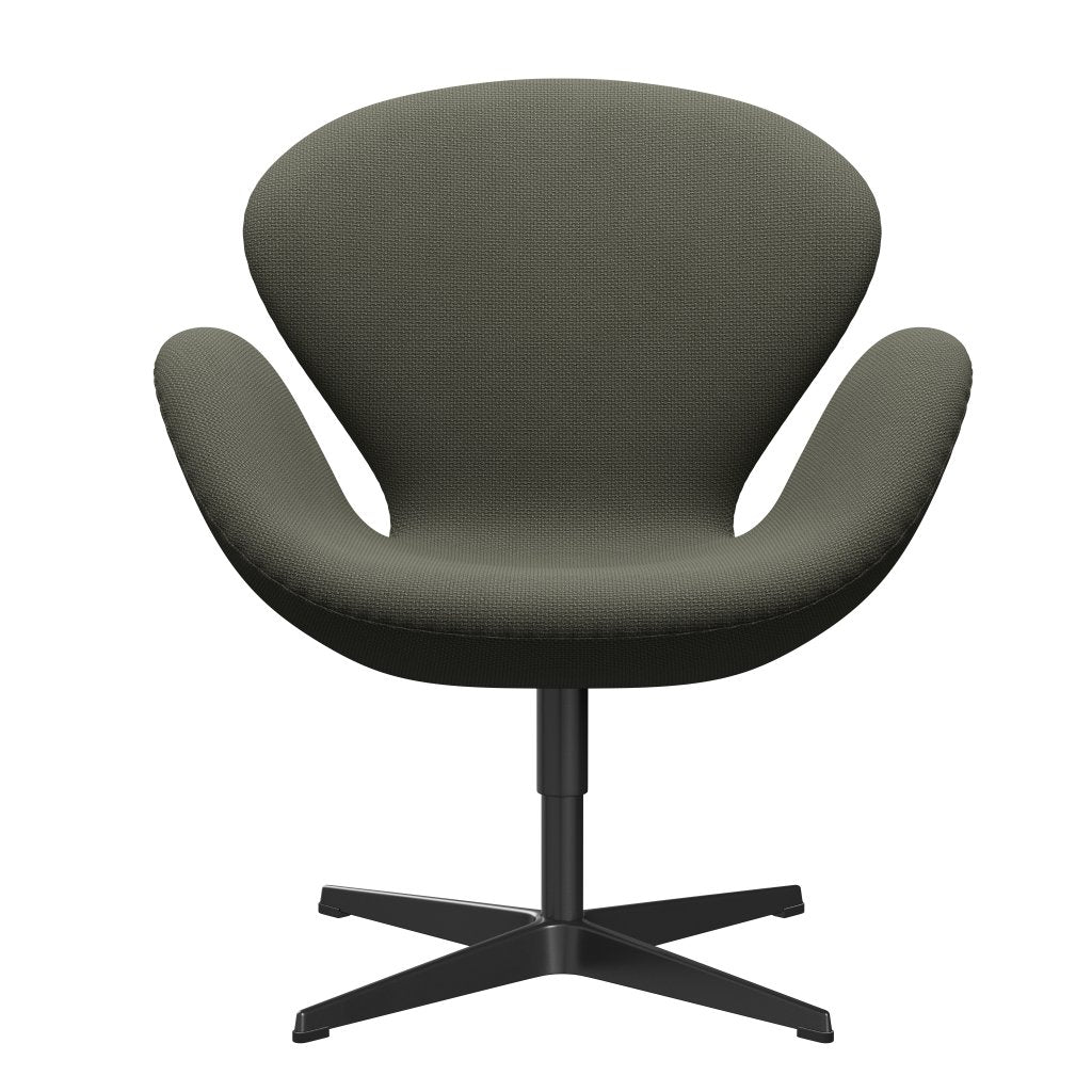 Fritz Hansen Swan Lounge, czarny lakier/Diablo Warm Grey