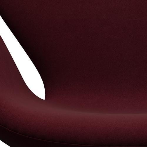 Fritz Hansen Swan Lounge Chair, Black Lacquered/Divina Aubergine (671)