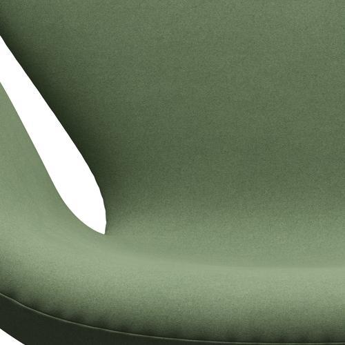 Fritz Hansen Swan Lounge, czarny lakier/Divina Olive Green