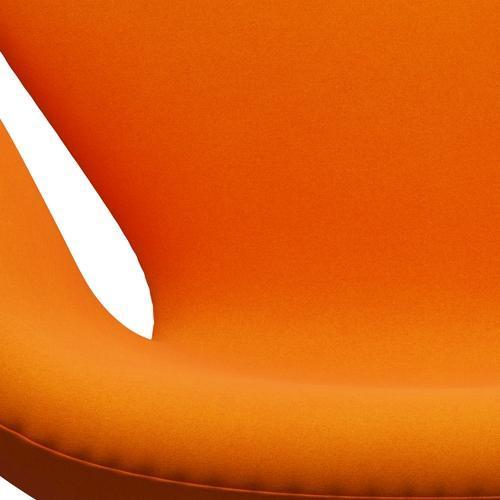 Fritz Hansen Swan Lounge, czarny lakier/Divina Orange Dark