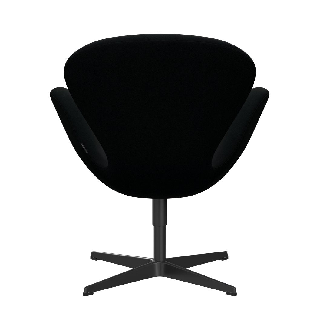 Fritz Hansen Swan Lounge Chair, Black Lacquered/Divina Black