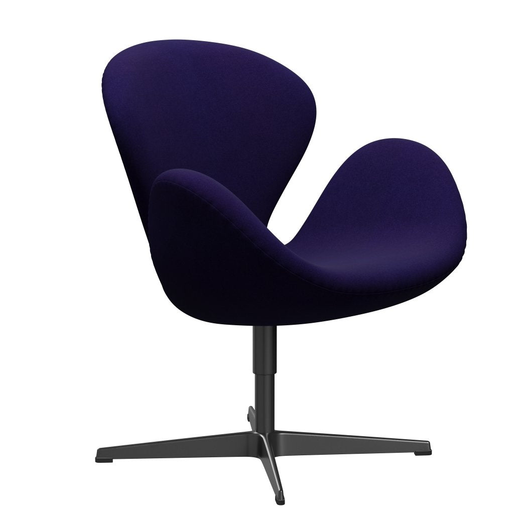 Fritz Hansen Swan Lounge, Black Lanquered/Divina Violet Dark (692)