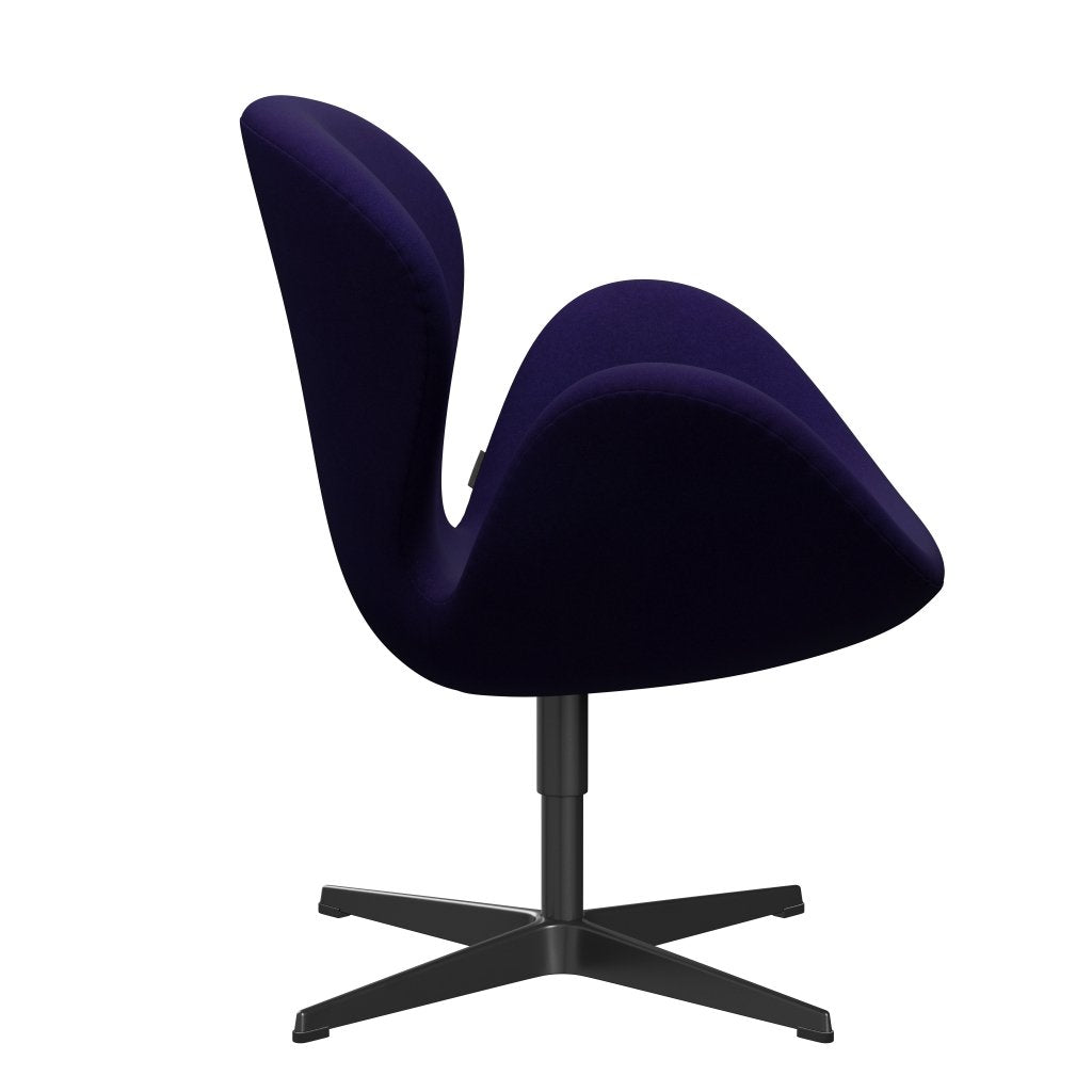 Fritz Hansen Swan Lounge, Black Lanquered/Divina Violet Dark (692)