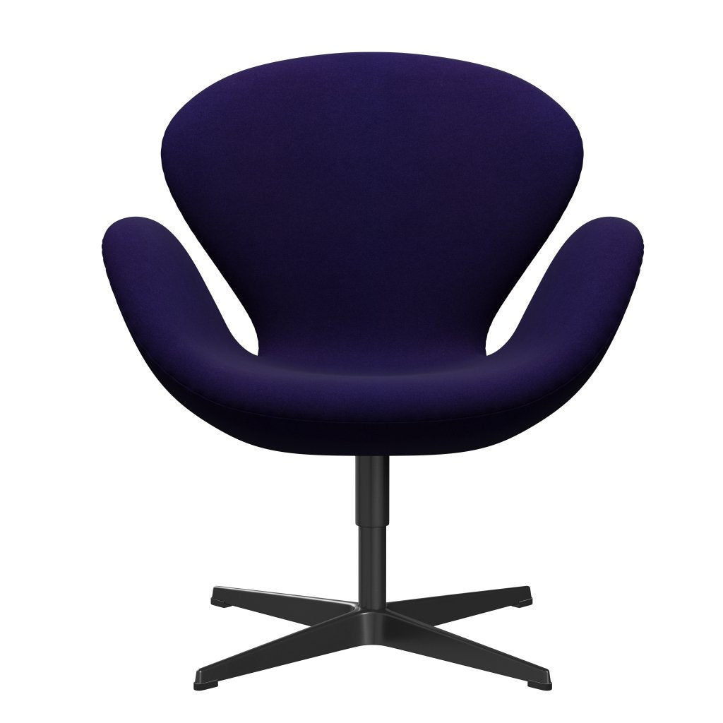 Fritz Hansen Swan Lounge, Black Lanquered/Divina Violet Dark (692)