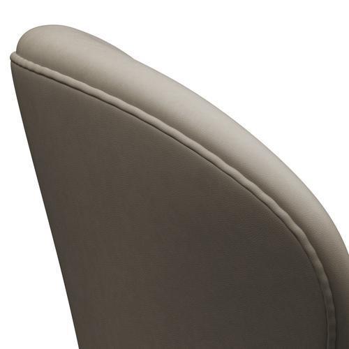 Fritz Hansen Swan Lounge Chair, Black Lacquered/Essential Light Grey