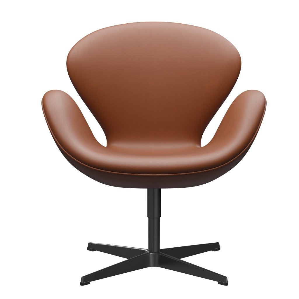 Fritz Hansen Swan Lounge Chair, Black Lacquered/Essential Walnut