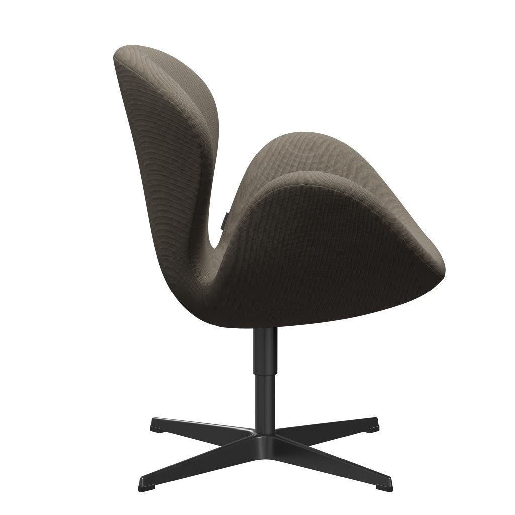 Fritz Hansen Swan Lounge Chair, Black Lacquered/Fame Beige (61003)