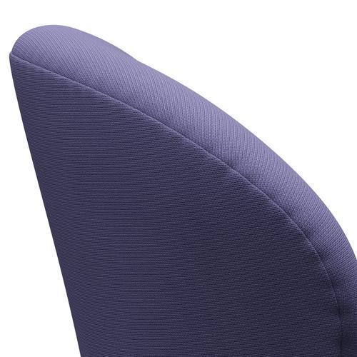 Fritz Hansen Swan Lounge Chair, Black Lacquered/Fame Blue Violet