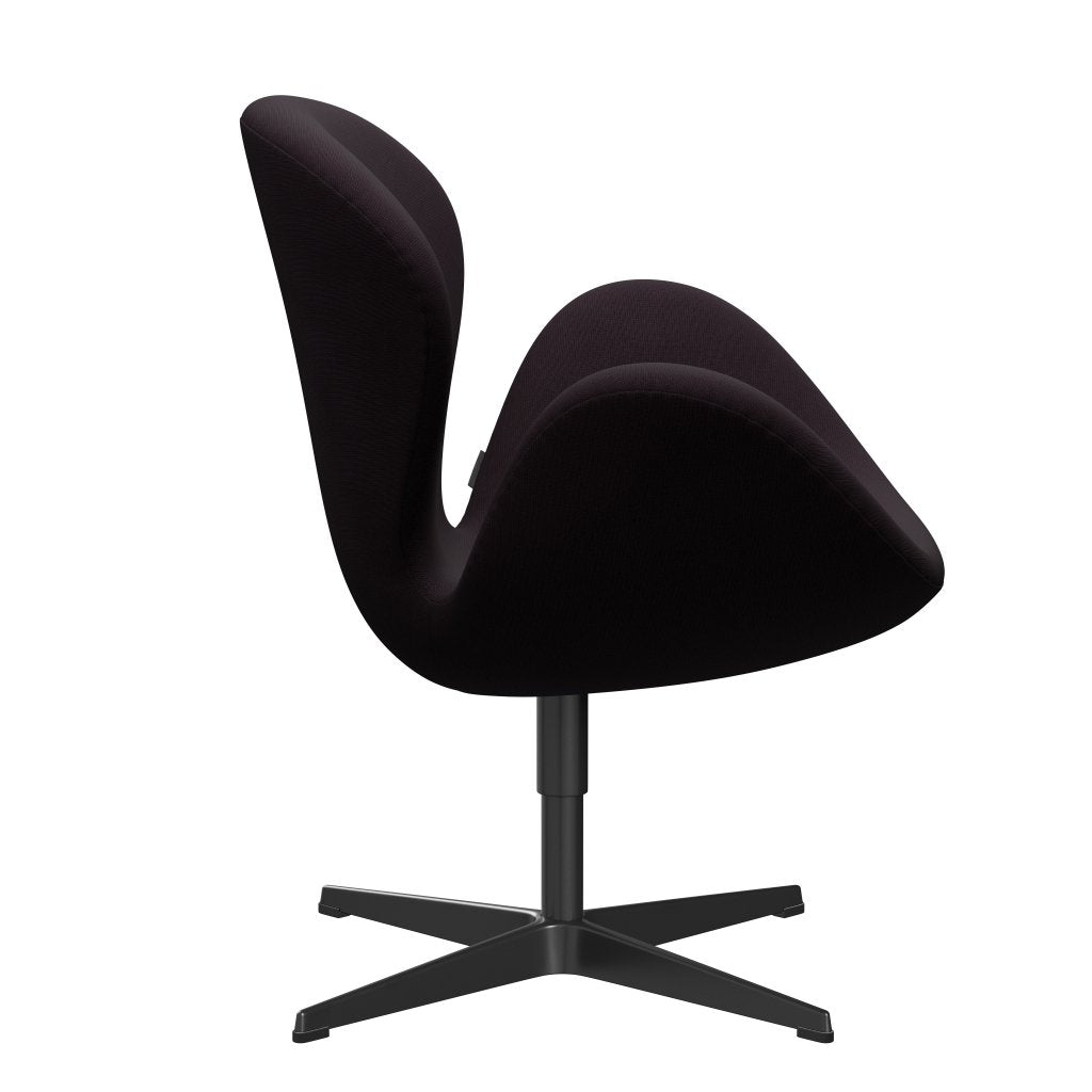 Fritz Hansen Swan Lounge Chair, Black Lacquered/Fame Brown (61108)