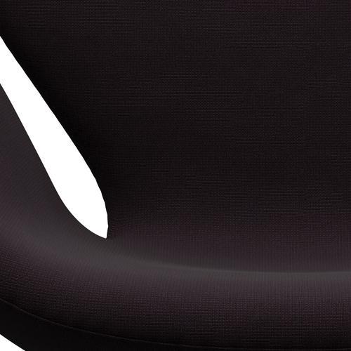 Fritz Hansen Swan Lounge Chair, Black Lacquered/Fame Brown (61108)