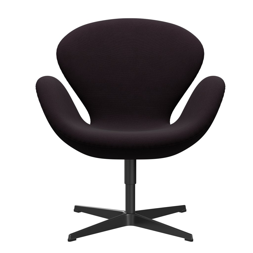 Fritz Hansen Swan Lounge Chair, Black Lacquered/Fame Brown (61108)