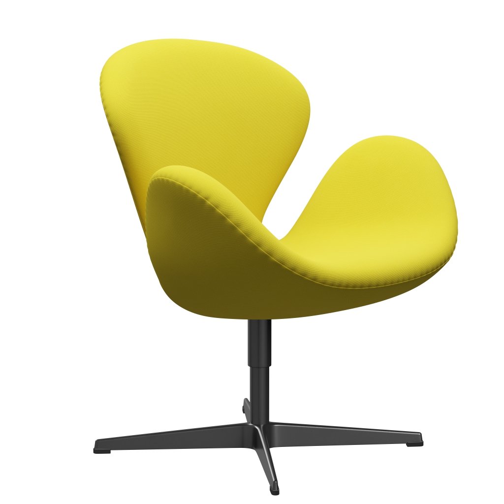 Fritz Hansen Swan Lounge Chair, Black Lacquered/Fame Yellow