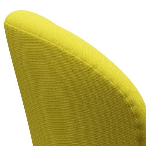 Fritz Hansen Swan Lounge Chair, Black Lacquered/Fame Yellow