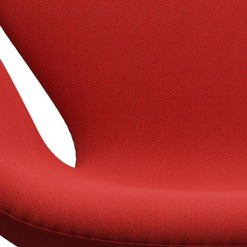 Fritz Hansen Swan Lounge Chair, Black Lacquered/Fiord Red/Brick