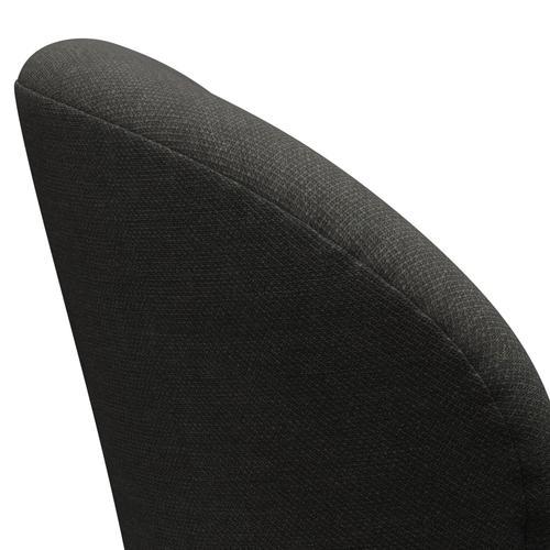 Fritz Hansen Swan Lounge Chair, Black Lacquered/Fiord Black/Brown