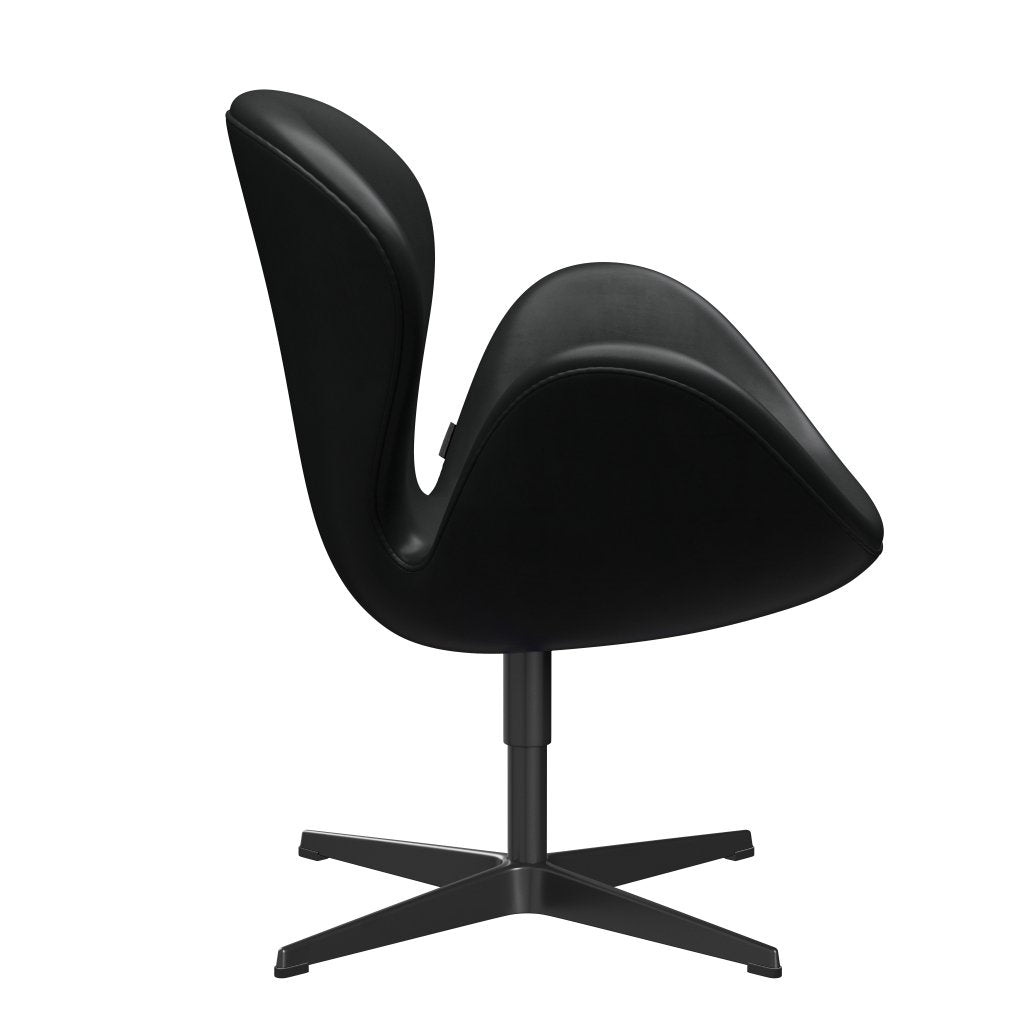 Fritz Hansen Swan Lounge Chair, Black Lacquered/Grace Black