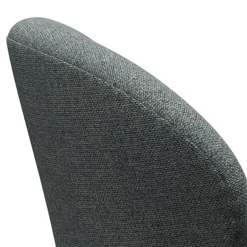 Fritz Hansen Swan Lounge Chair, Black Lacquered/Hallingdal Grey