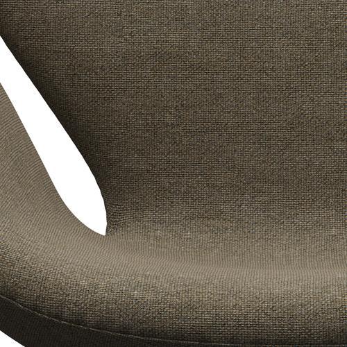 Fritz Hansen Swan Lounge Chair, Black Lacquered/Hallingdal Grey/Brown