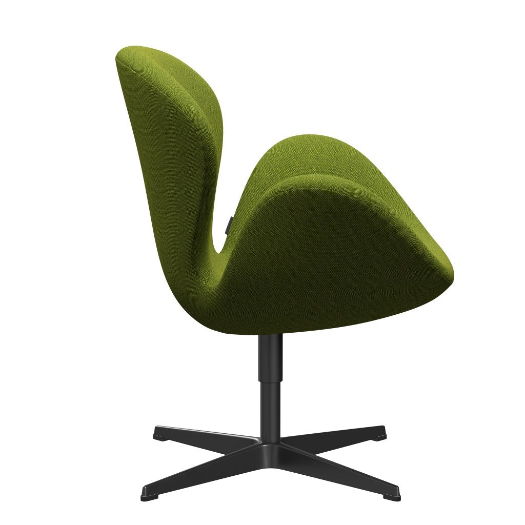 Fritz Hansen Swan Lounge Chair, Black Lacquered/Hallingdal Green