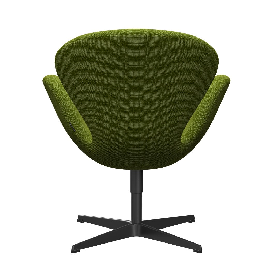 Fritz Hansen Swan Lounge Chair, Black Lacquered/Hallingdal Green