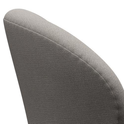 Fritz Hansen Swan Lounge Chair, Black Lacquered/Hallingdal Light Grey (113)