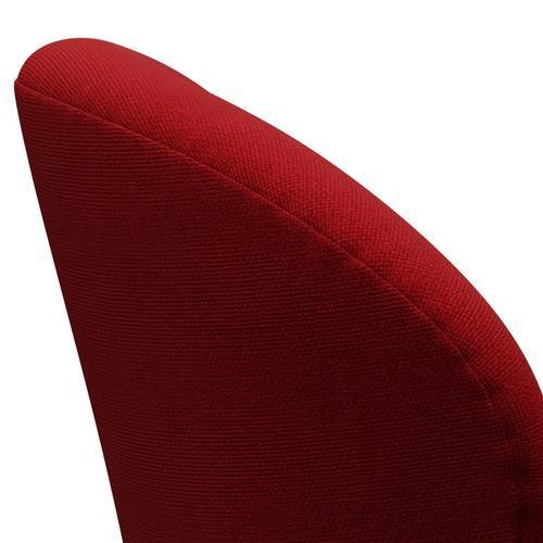 Fritz Hansen Swan Lounge, czarny lakier/hallingdal Classic Red